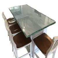 Zeitgenössische Luxus-Arbeits platte aus gehärtetem Glas für das Esszimmer