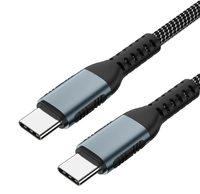 Câble Type-C 240W 5A E-Mark en nylon tressé pour charge rapide PD pour téléphones portables, appareils photo, ordinateurs, écouteurs, montres connectées