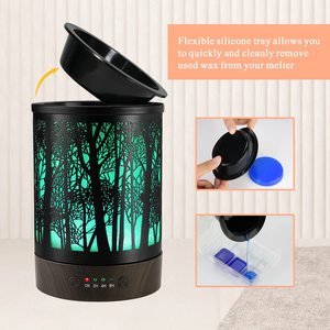 Black Metal Sunset Lakeside 7 Màu Led Thay Đổi Sáp Điện Nóng Chảy Ấm Hơn Với Hẹn Giờ Dầu Burner Cho Nhà Sống Khách Sạn Vv - Product Image 4