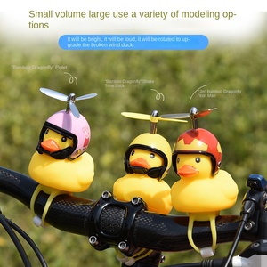Canard en caoutchouc coloré avec hélice et clochette, jouet, ornement et décoration pour <span class=keywords><strong>voiture</strong></span>, vélo, <span class=keywords><strong>casque</strong></span>, pour enfants, adultes, hommes et femmes - Product Image 3