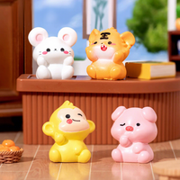 Harsen miniatuur Chinese dierenriem figuurtjes set van 12 dieren Rat Os Tijger Konijn bureau decoratie promotie cadeau