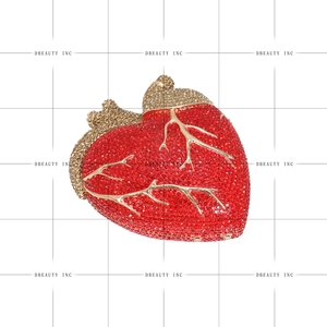 กระเป๋าคลัทช์แฟชั่นคลาสสิกที่ไม่เหมือนใครสำหรับผู้หญิงพร้อมรูปหัวใจประดับเพชรระยิบระยับสำหรับงานปาร์ตี้พรอม - Product Image 5