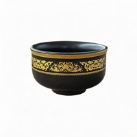 Ensemble de bols Dragon Phoenix Gold Rim, 2 bols en céramique d'argile à motifs créatifs, durables, non toxiques, légers, résistants à la chaleur, écologiques