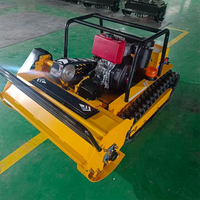 Tondeuse à chenilles télécommandée à moteur diesel avec moteur monocylindre refroidi par air pour terrains accidentés