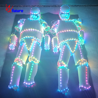 Costume Lumineux LED Stormtrooper : Armure Robotique Lumineuse pour Spectacles, Danse Scénique, Cosplay, Fêtes d'Halloween et Performances