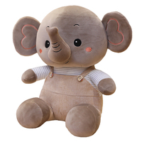Usine Oem Main Taille Infantile En Plastique Pvc Figurine En Gros En Peluche Blanc Gris Éléphant En Peluche Jouet