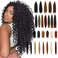 Afro kinky deep twist wave synthétique crotchet tressage hair crochet hair tresses gogo curl passion twist hair water wave