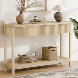 Console moderne en bois SENYU avec étagère de rangement pour entrée et salon - Product Image 2