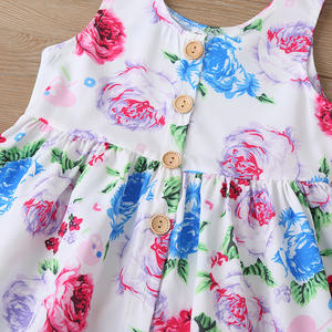 Vêtements pour bébés, vêtements de fête pour enfants, robes courtes à fleurs pour filles, vente en gros - Product Image 4