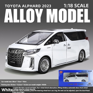 Modelo de Auto de Aleación <span class=keywords><strong>Toyo</strong></span> Ta Alphard a Escala 1:18 con Sonido y Luz, Puertas Abatibles, Juguete de Colección - Product Image 5