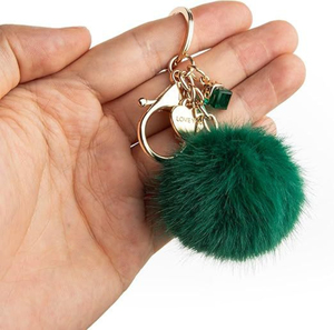 Porte-clés en fourrure pelucheuse et moelleuse <span class=keywords><strong>à</strong></span> la mode, ornement en cristal brillant, pendentifs en forme <span class=keywords><strong>de</strong></span> cœur, porte-clés pompon coréen, cadeaux pour femmes et filles - Product Image 5