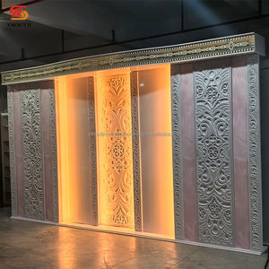 SMOOTH Factory Direct Luxury Modern Acrylic Led Telón de fondo tallado Escenario Telón de fondo Decoraciones para eventos de boda Proveedores - Product Image 1