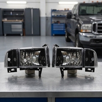 Ensemble de phares LED pour Dodge Ram 1994-2001, projecteur, clignotant séquentiel, DRL, halo, yeux d'ange