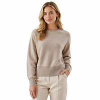 Personnalisation Profonde, Marque Privée, Fabricants Durables, Pull en Cachemire 100% pour Femmes, Col Rond, Manches Longues, Hiver