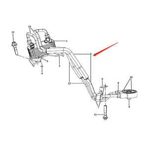 Tuyau de sortie de refroidisseur d'huile 4892382AB pour Dodge Journey Avenger/200/Flavia Chrysler Sebring 04892382AB 04892382AA - Product Image 2
