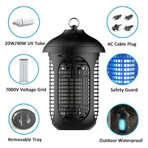 Lampe <span class=keywords><strong>anti</strong></span>-moustiques électrique solide et écologique 7000V, répulsif <span class=keywords><strong>anti</strong></span>-moustiques imperméable pour l'extérieur, <span class=keywords><strong>anti</strong></span>-mouches, lumière 100-150m - Product Image 4