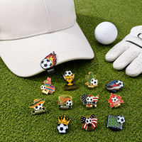 En Stock: Clip Metálico para Gorra con Temática de Torneo de Fútbol, Clip de Aleación de Zinc Esmaltado para Gorra de Fútbol, Venta al por Mayor, Regalo de Recuerdo para Aficionados, Múltiples Diseños