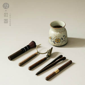 Juego de Utensilios de Té de Porcelana para Seis Personas, Forma Cilíndrica Dehua, para la Ceremonia del Té Kung Fu - Product Image 4