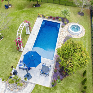 Piscine rectangulaire préfabriquée en fibre de verre de qualité supérieure, faible entretien, longue durée de vie, grande piscine en fibre de verre pour complexe hôtelier - Product Image 6