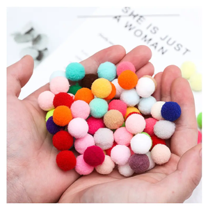 Bola de pompones suaves y esponjosos hechos a mano, embalaje personalizado, suministros para <span class=keywords><strong>manualidades</strong></span> de costura DIY para niños, decoración de boda, juguetes creativos de pasta - Product Image 6