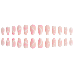 Venta al por mayor <span class=keywords><strong>de</strong></span> fábrica, 24 Uds., ABS, almendra, impresión en <span class=keywords><strong>dos</strong></span> tonos, <span class=keywords><strong>uñas</strong></span> postizas, puntas <span class=keywords><strong>de</strong></span> <span class=keywords><strong>uñas</strong></span> artificiales, modelo elegante, <span class=keywords><strong>diseño</strong></span> <span class=keywords><strong>de</strong></span> <span class=keywords><strong>uñas</strong></span> <span class=keywords><strong>de</strong></span> calidad - Product Image 5