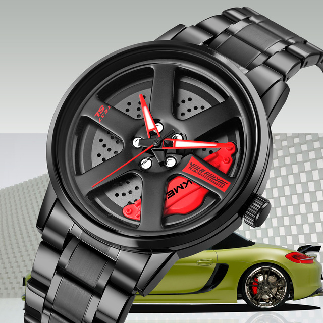 SKMEI 1787 Racing Wheel Style Quartz Watch High Quality Rotarty Dial Wristwatch Texture Dial Leading the Fashion Quartz Watch