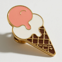 Épingles en métal de crème glacée personnalisées | Badges de revers en émail de dessert Kawaii pour la décoration