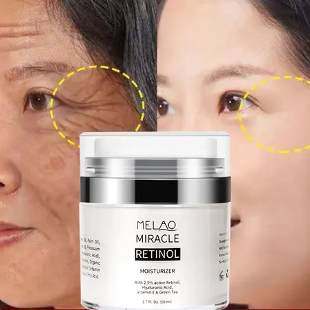 Özel Logo Retinol krem nemlendirici Anti Aging krem yüz boyun kırışıklık azaltmak Retinol cilt bakımı Anti yaş kremi kadınlar için