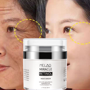 Logo personnalisé Crème au rétinol pour soins de la peau naturelle et biologique Crème hydratante au collagène et au rétinol pour le visage et le cou, anti-rides et vieillissement pour femmes
