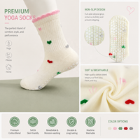 Chaussettes personnalisées en jacquard, chaussettes de yoga antidérapantes de qualité supérieure, logo personnalisé OEM, chaussettes de Pilates antidérapantes, faible MOQ pour femmes, studio de fitness