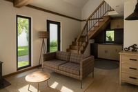 Nouvelle cabane en bois conçue La petite maison préfabriquée portable est une micro-résidence étanche et une maison mobile