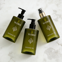YUERUI Fabricant – Flacon pulvérisateur unique pour huile corporelle, après-shampoing vert pour soins capillaires, 250 ml, bouteilles de luxe en plastique pour shampoing