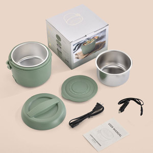 Lonchera Eléctrica Portátil Redonda de Acero Inoxidable con Calefacción para Alimentos, 110v/220v/12v/24v - Product Image 3