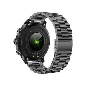 V99 Outdoor Smartwatch with Metal Strap 1.85" HD Display BT Call <b>Flashlight</b> 100+ Sports Modes Health Tracker for Men IOS Android - Product Image 3