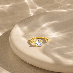 Piercing de Lujo Chapado en Oro de 18K, Plata S925 con Circonita Cúbica, Minimalista y Exquisito, Joyería Corporal de Cabeza Plana, Pieza Única - Product Image 3