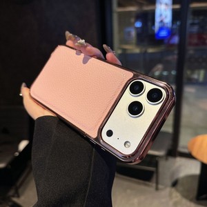 Funda de Teléfono Senyork de Cuero Electrochapado, Simple y Ejecutiva, para iPhone 17air, 16plus, 15, 14, 13, 12, 11, Antihuellas, Protectora - Product Image 4