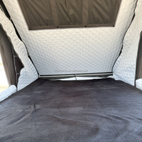 Tente de toit triangulaire DruneknXp de 145 cm de largeur, coins en aluminium, éclairage LED complet, tente de toit pour voiture de camping