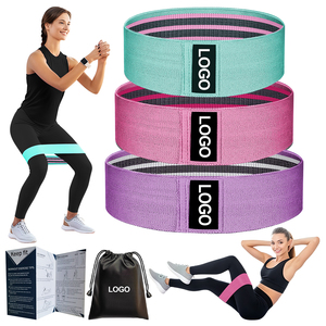 Bande de résistance multicolore en tissu tricoté pour Pilates, entraînement des <span class=keywords><strong>fessiers</strong></span>, des jambes et des hanches, étirements, danse, abdominaux et renforcement du tronc, plusieurs tailles disponibles, personnalisable - Product Image 1