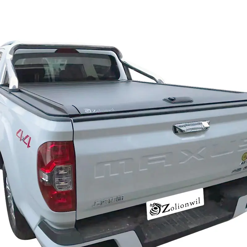 Zolionwil 4X4 Aksesori Mobil truk Pickup Roller Manual aluminium Alloy ditarik Tonneau penutup untuk Ldv Maxus T60 T70 T90