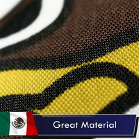 Drapeau du Mexique 3x5 pieds aux couleurs vives, imprimé numériquement sur mesure, résistant à la décoloration, pour célébrations