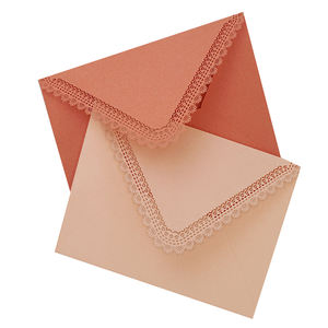 16*11.3cm Enveloppes en papier creuses en <span class=keywords><strong>dentelle</strong></span> vintage Cartes de vœux Invitation de <span class=keywords><strong>mariage</strong></span> <span class=keywords><strong>Enveloppe</strong></span> cadeau en papier Emballage avec <span class=keywords><strong>dentelle</strong></span> - Product Image 3