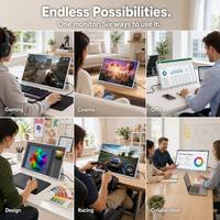 Moniteur de jeu portable 18,5 pouces 120 Hz FHD 1080P IPS avec ports personnalisés Type-C, conception de carte mère matérielle OEM ODM