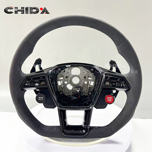Volante in Pelle Scamosciata Personalizzato per <span class=keywords><strong>Audi</strong></span> A1 A3 A4 A5 A6 A7 RS R8 RS3 C7 Q5 Q7 S3 8V B8 B9 S4 Q3 Q8 TT - Product Image 1