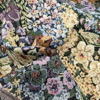 Factory Outlet Design klassischer Blumen garn gefärbter Jacquard-Stoff aus Polyester-Baumwolle für die Schuh dekoration