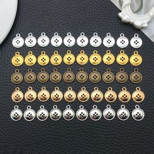 Pendentifs boutons en alliage ronds plaqués zinc pour la fabrication de bracelets, accessoires de bijoux DIY FT118 - Product Image 1