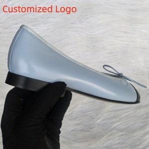 <span class=keywords><strong>Ballerines</strong></span> plates de luxe pour femmes, de qualité supérieure, en cuir d'agneau véritable, confortables et décontractées, chaussures plates pour femmes - Product Image 1