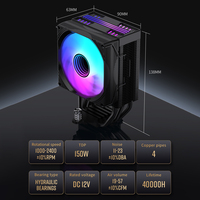 Lovingcool vente en gros processeur Pc haute Performance 90mm ventilateur de refroidissement pour ordinateur de jeu 4 caloducs rgb cpu refroidisseur d'air