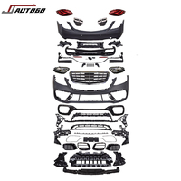 Kit de carrosserie pour Benz classe S W222 2014 2015 2016 2017 2018 2019 2020 à AMG S63 avec pare-chocs avant et arrière avec phares et feux arrière