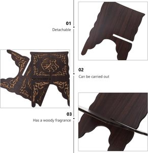 Soporte de Madera para el Corán, Soporte Decorativo para Exhibir la Biblia Sagrada y Libros de Oración, Oración Musulmana, Eid Islámico y Ramadán - Product Image 3