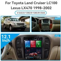 MOOKAKA Pantalla de 12.1 Pulgadas con Carplay para TOYOTA LC100 1992-2002, Android 14, Reproductor Multimedia para Auto, GPS, Radio, Unidad Principal Estéreo